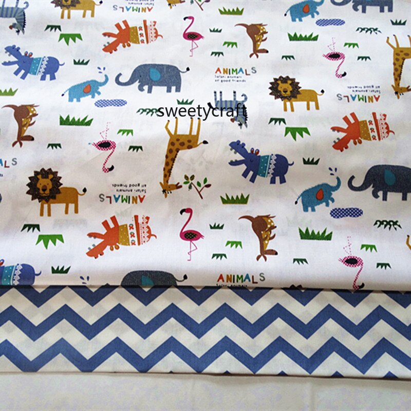 Cotton fabric Cloth DIY handmade sewing patchwork quilting dress tissus tecido home sheets pillow decor tilda Cartoon Animal