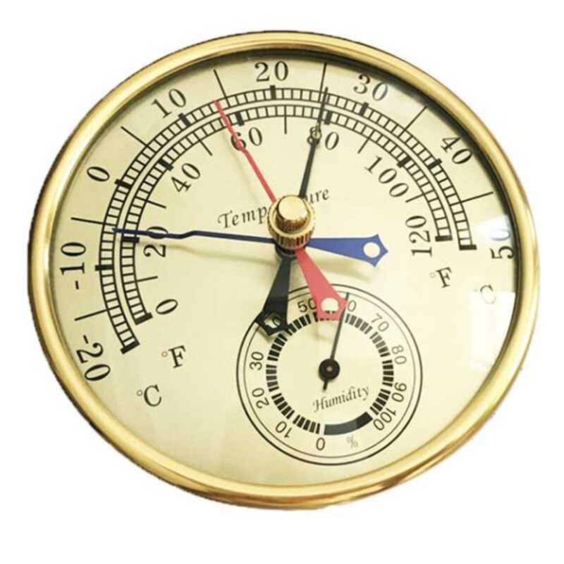5Inch Min Max Thermometer Hygrometer Wall Mount Muur Hang Analoge Indoor Outdoor Anti Regen Temperatuur-vochtigheidsmeter
