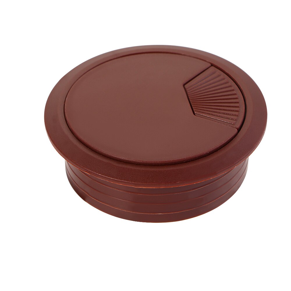 1 Pcs Bureau Praktische 60Mm Plastic Kabel Clips Hole Cover Computer Draad Netjes Kabel Organizer Houder: Dark Brown