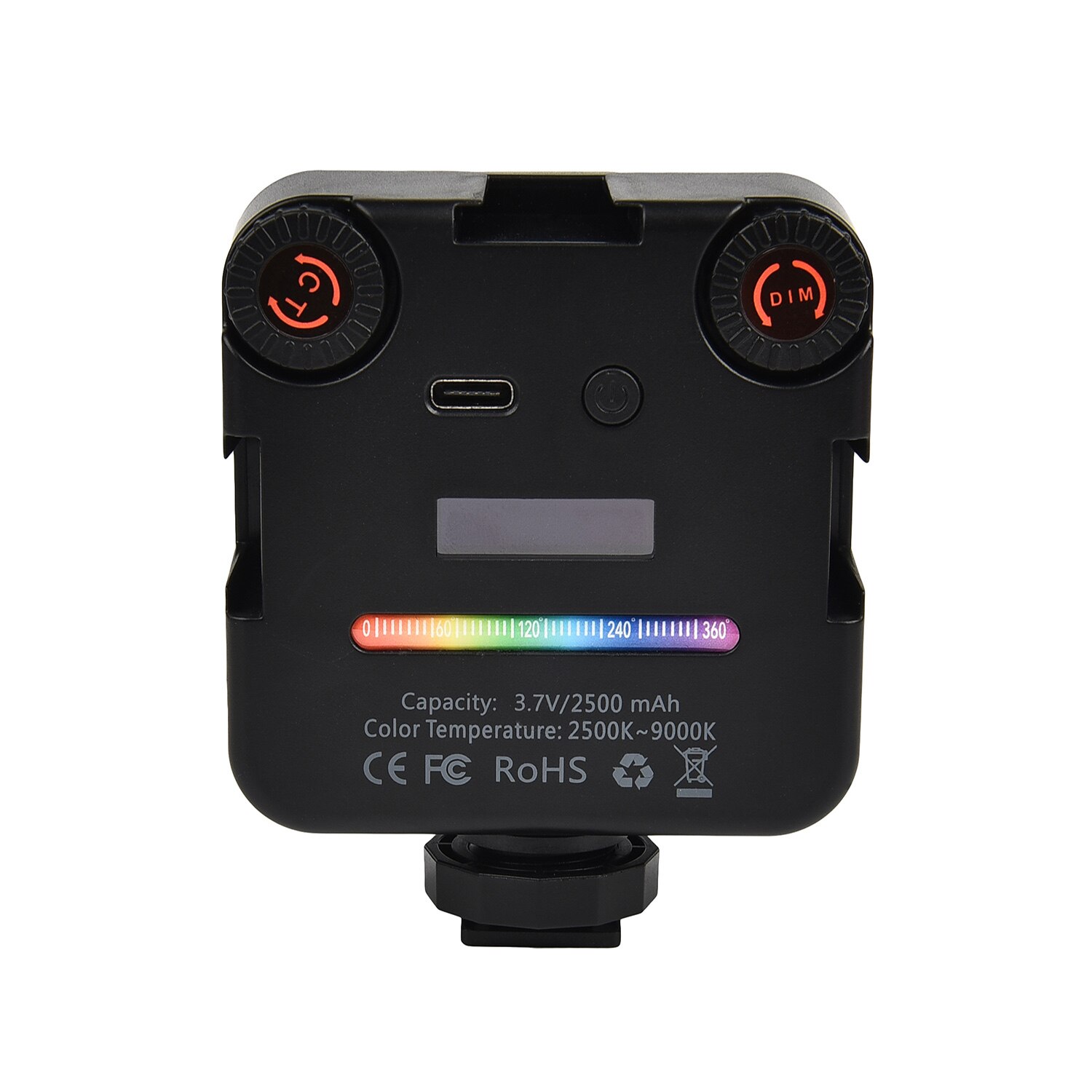 64RGB Mini Led Camera Licht 2500Mah Oplaadbare Led Panel Lamp Foto Video Verlichting Video Lichten Vlog Vullen Licht Live