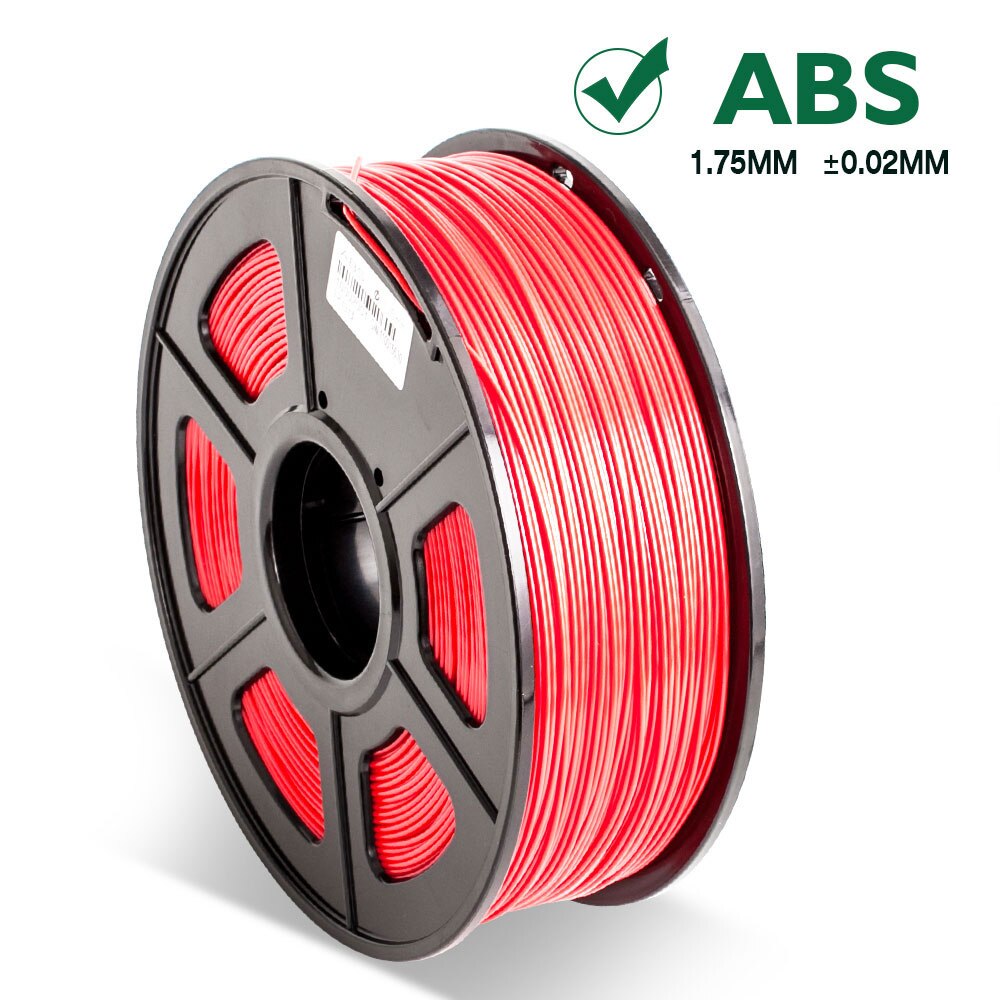 Filamento ABS Blu 1kg 1.75 millimetri di Tolleranza di +/-0.02mm di Buona Resistenza Eco-Friendly Materiale di Stampa per FDM 3D Stampante 100% Nessuna Bolla: Red