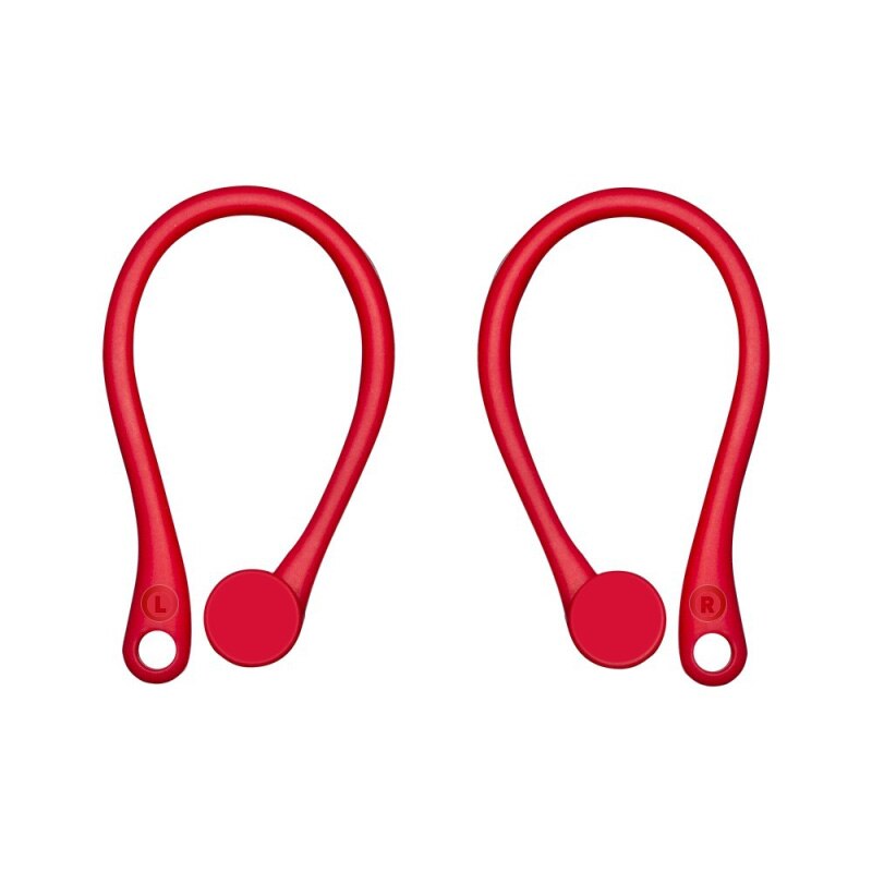 2 sztuk Mini Anti-fall zestaw słuchawkowy Bluetooth Earhooks uchwyt słuchawkowy dla Airpods 1/2 Earbuds zaczep na ucho dla Apple Air Pods 1 2: red