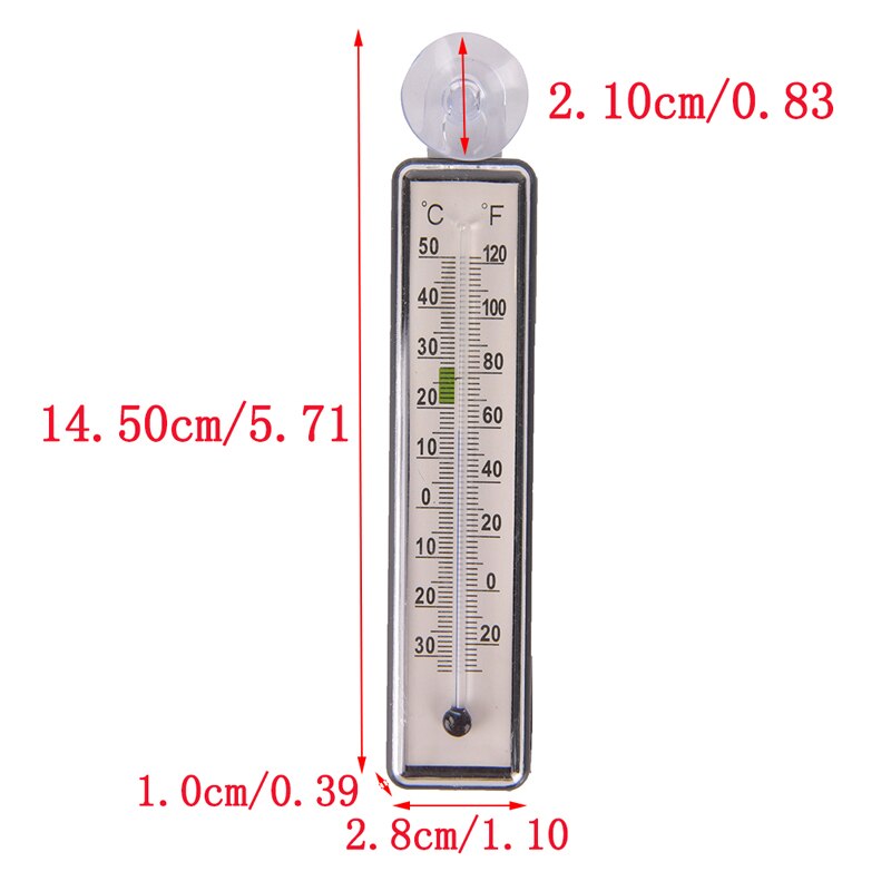Aquarium Fish Meter Water Temperature Gauge Suction Cup Tank Thermometer Glass