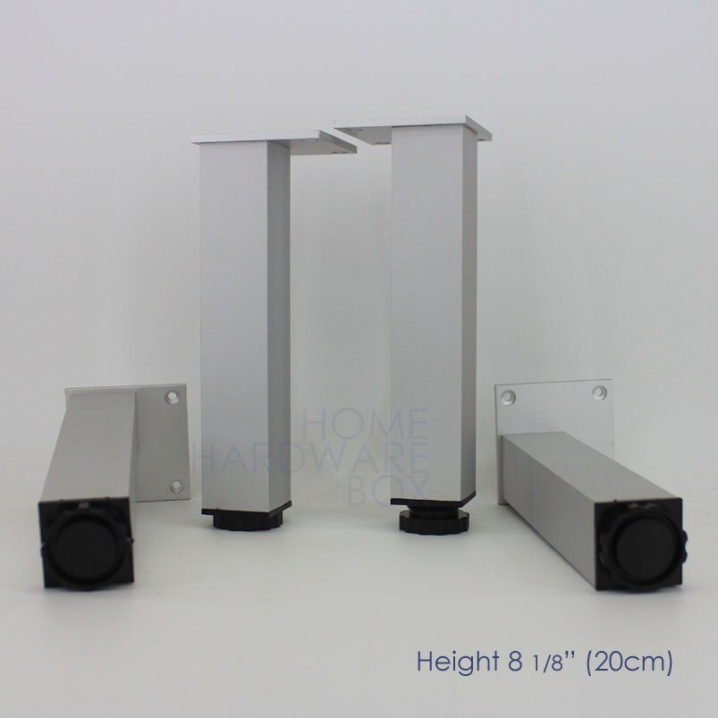 20cm adjustable table leg aluminum cabinet legs 4 pc furnniture stand feet