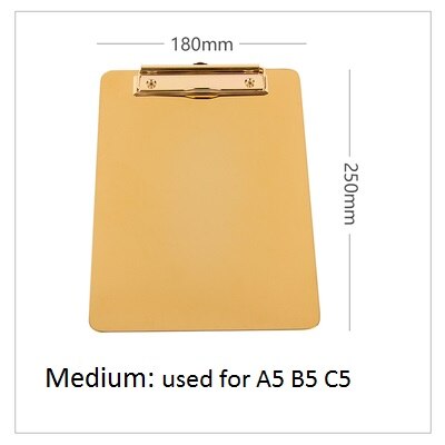 Nordic ins metal rustfri clipboard  a4 b5 a4 restaurant bestillingstavle menu skriveblok clipboard papirmappe: Gul