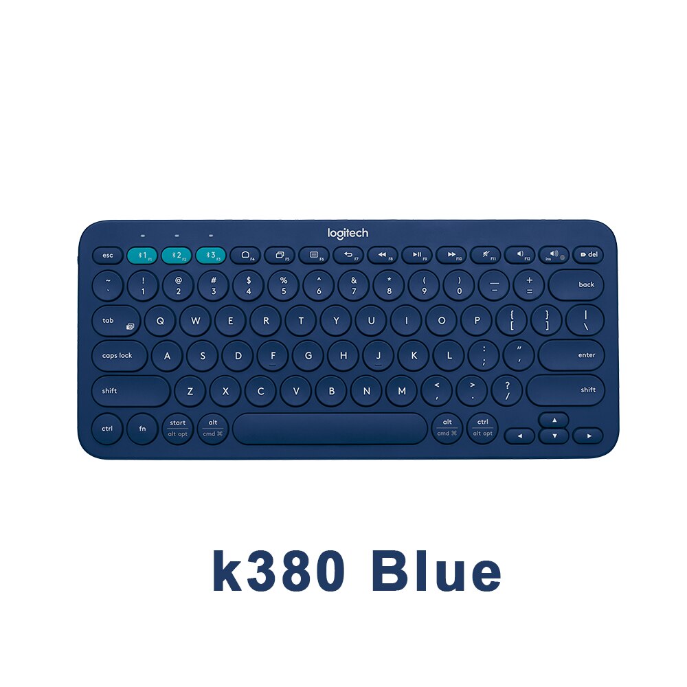 Logitech K380 multi-device Bluetooth wireless keyboard linemate multi-color Windows MacOS Android IOS Chinese keyboard: K380-Blue