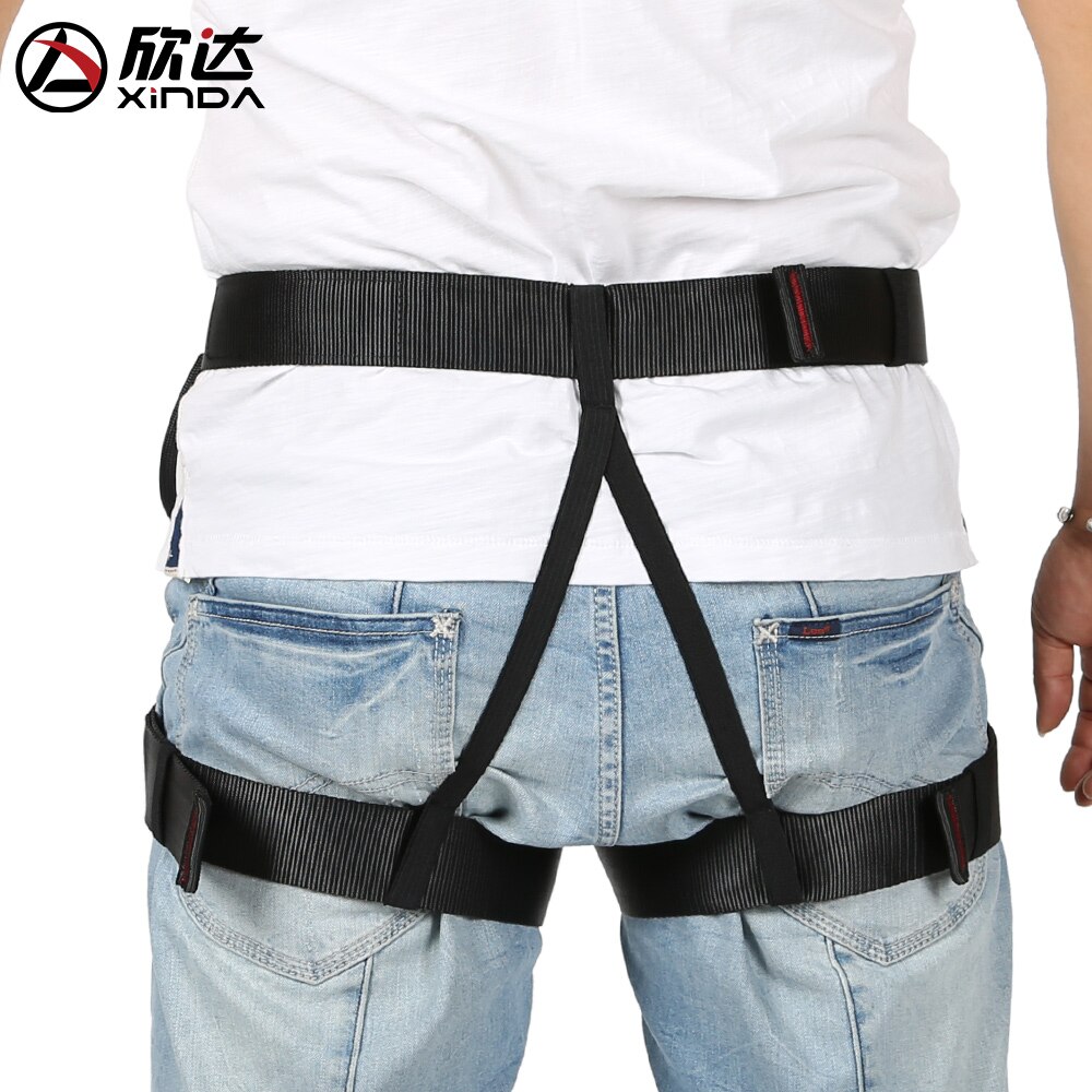 Xinda Outdoor Sports Safety Belt Rock Mountain Climbing Harness Waist Support Half Body Harness Aerial Survival