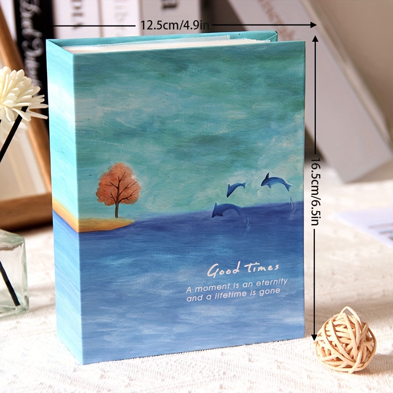 Albumy na zdjęcia 6-calowe, proste, papierowe, na 100 zdjęć - piękne motywy podróżnicze i naturalne robić przechowywania wspomnień: zielony