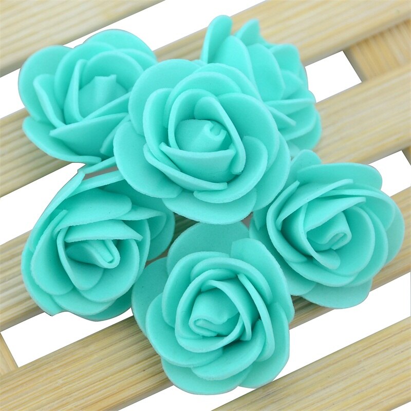 50PCS/Bag Mini PE Foam Rose Flower Head Artificial Rose Flowers Handmade DIY Wedding Home Decoration Festive &amp; Party Supplies: Tiffany