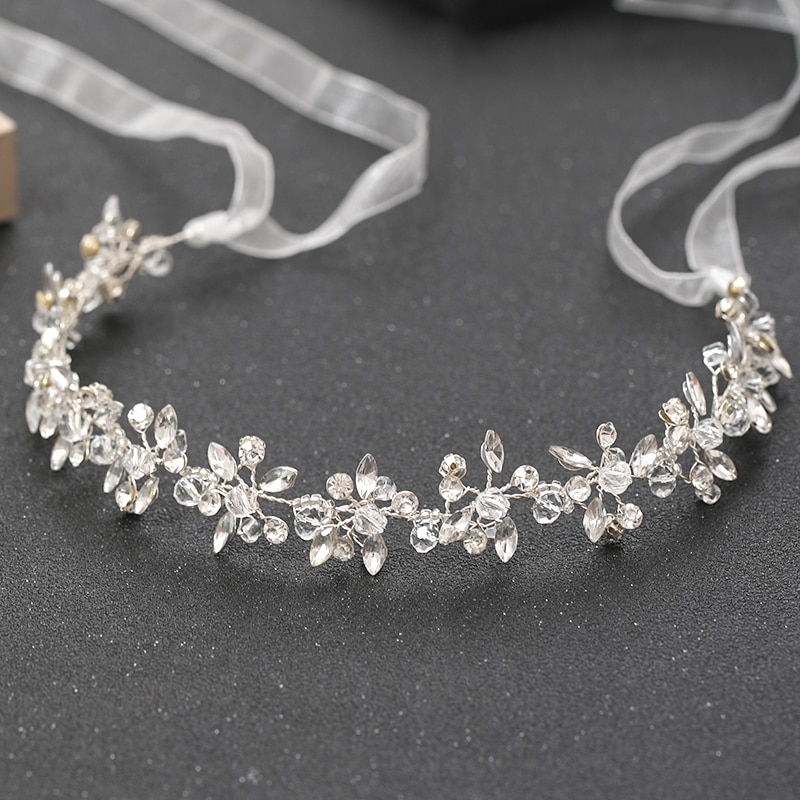 Silber Farbe Stirnbänder Für Handgemachte Kristall Strass Tiaras Hairbands Hochzeit Haar Zubehör