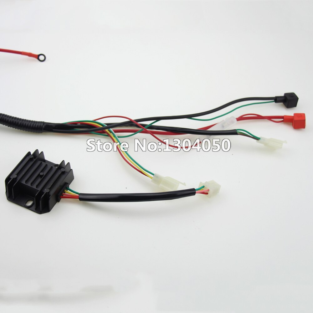 150 200cc 250cc 300cc ATV QUAD Full Electrics Wiring Harness Rectifier CDI COIL D8EA solenoid rectifier Zongshen Loncin