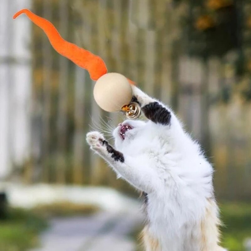1/3 Pcs Cat Toy Simulation Worm Toy with Bell for Pet Entertainment SEC88