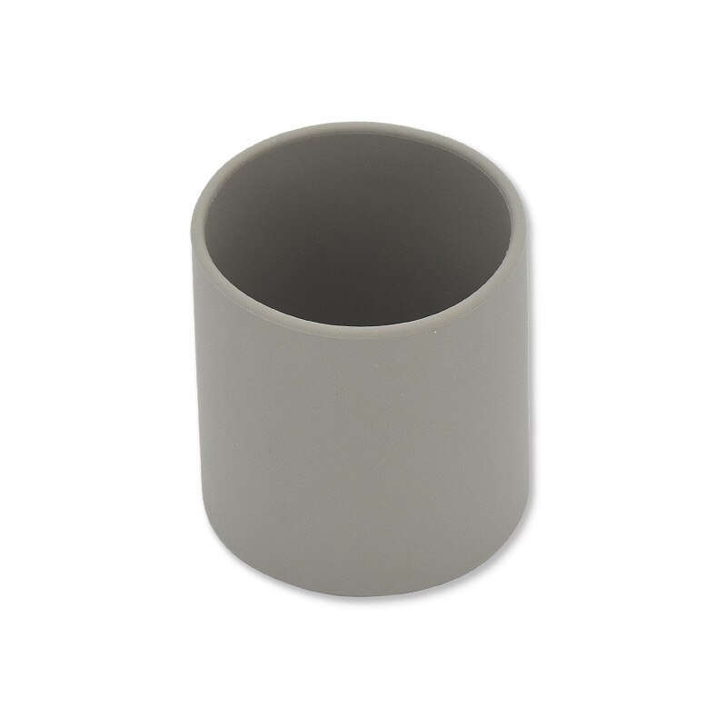 Vasos de agua de silicona para bebé, taza de entrenamiento portátil de grado alimenticio para niños, vajilla resistente al calor para niños pequeños, taza para beber: Grey