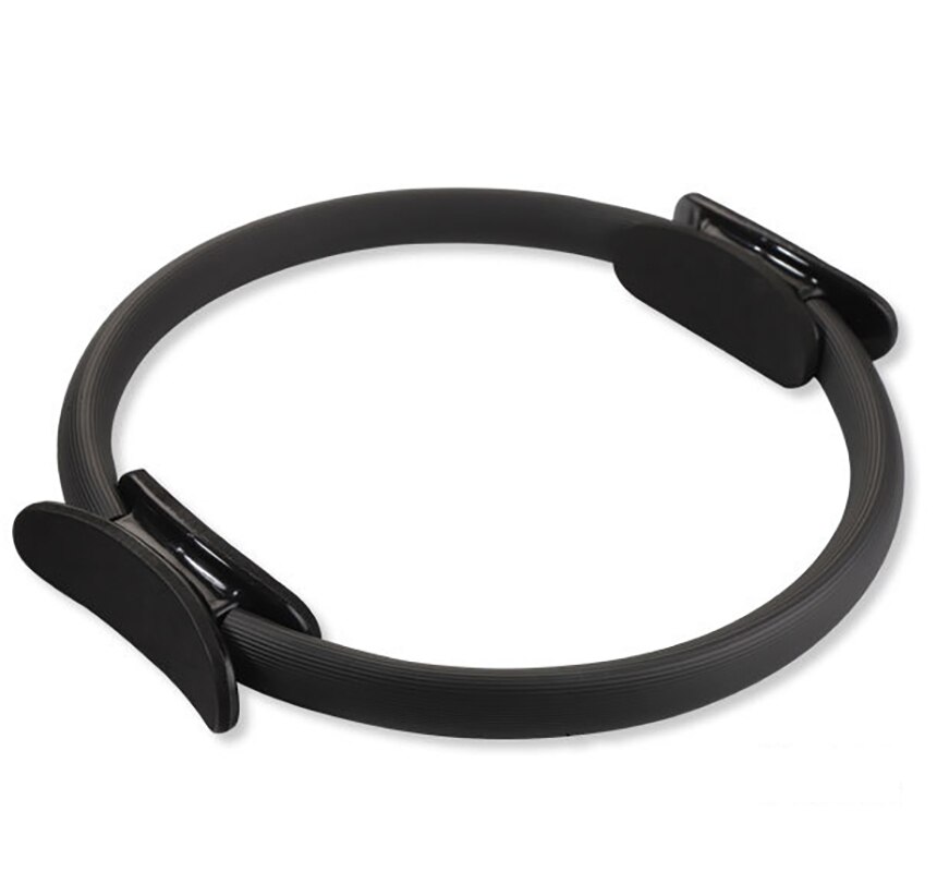 Pilates Ring - Yoga Circle Hoop - Professional Fitness Wheel - Home Gym Muscle Training Accessory: Black