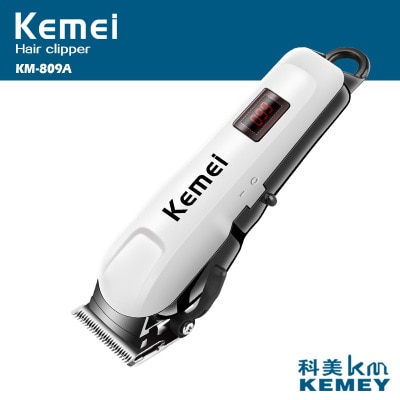 Kemei KM-809A profissional máquina de cortar cabelo display lcd casa recarregável aparador cortar cabelo cortador ferramenta estilo