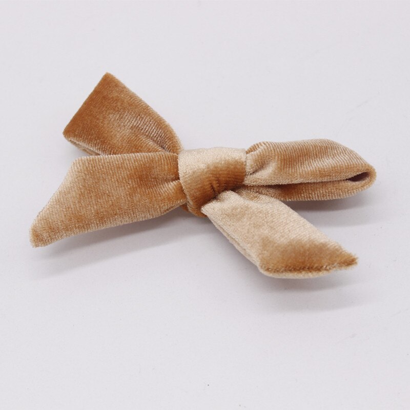 Haaraccessoires Kids Fluwelen Haarelastiekjes Voor Meisjes Solid Knoop Haarspeldjes Baby Mini Haarspelden Handgemaakte Haarspeldjes Hoofddeksels: 16