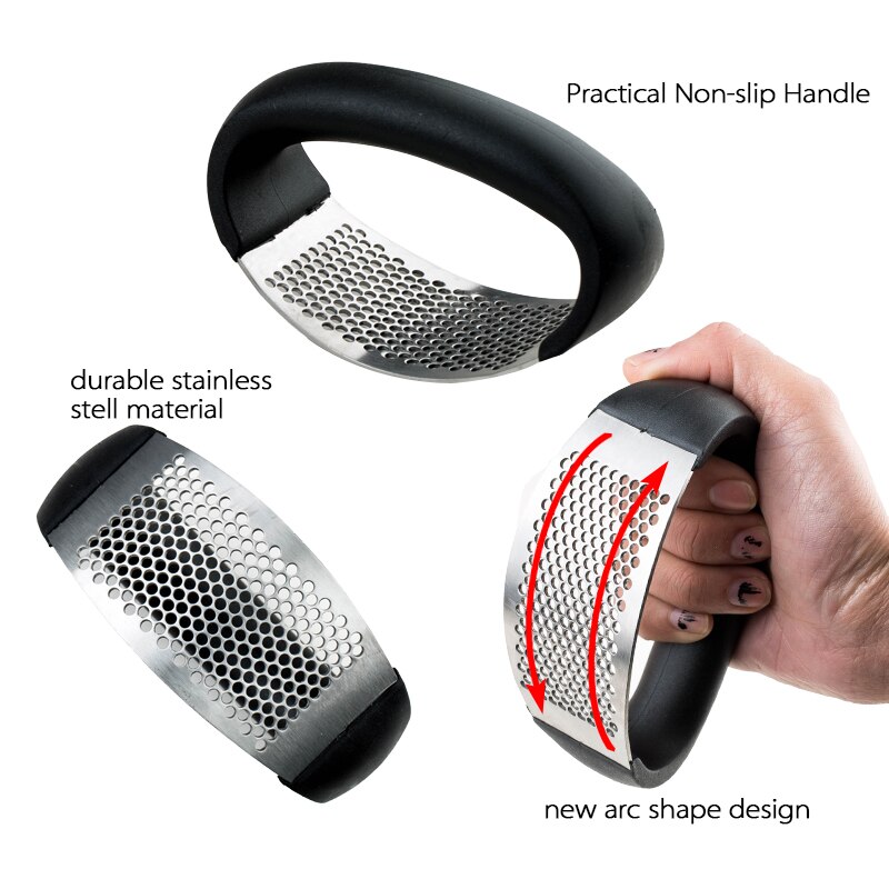 Multifunctional Stainless Steel Ginger Garlic Press Grinding Grater Planer Slicer Mini Cutter Kitchen Cooking Gadgets Tool