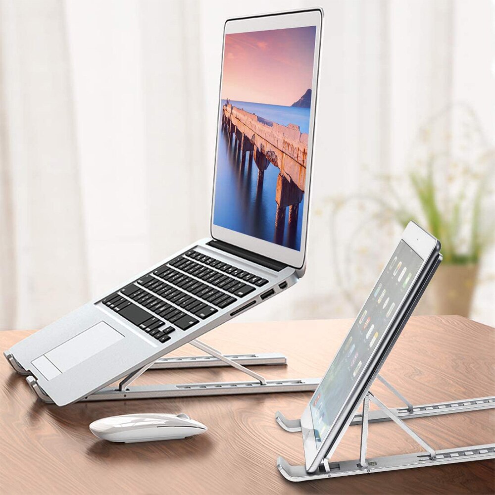 Ergonomisch verstellbarer laptophalter tragbarer faltbarer laptopständer 10.3-17.3 -zoll-notebook-computer macbook air pro aluminiumständer