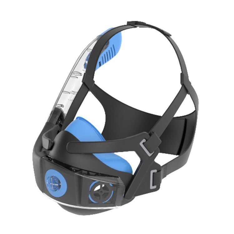 Nyskapende silikon snorkelmaske split dykkerbriller full tørr snorkel undervanns svømmebriller vannsport: Blå / S / m