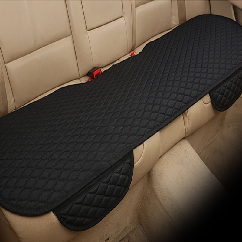 KANGLIDA Flax Car Seat Cover Protector Front Rear Seat Back Cushion Pad Mat with Backrest for Auto Automotive interior Truck Suv: Black