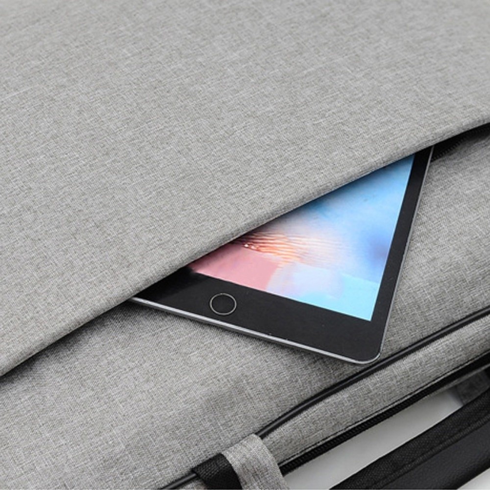 15.6/17 inch zakelijke laptoptas met schouderriem, aktetas, draagbare laptoptas, effen kleur, met handvat, laptopschoudertas