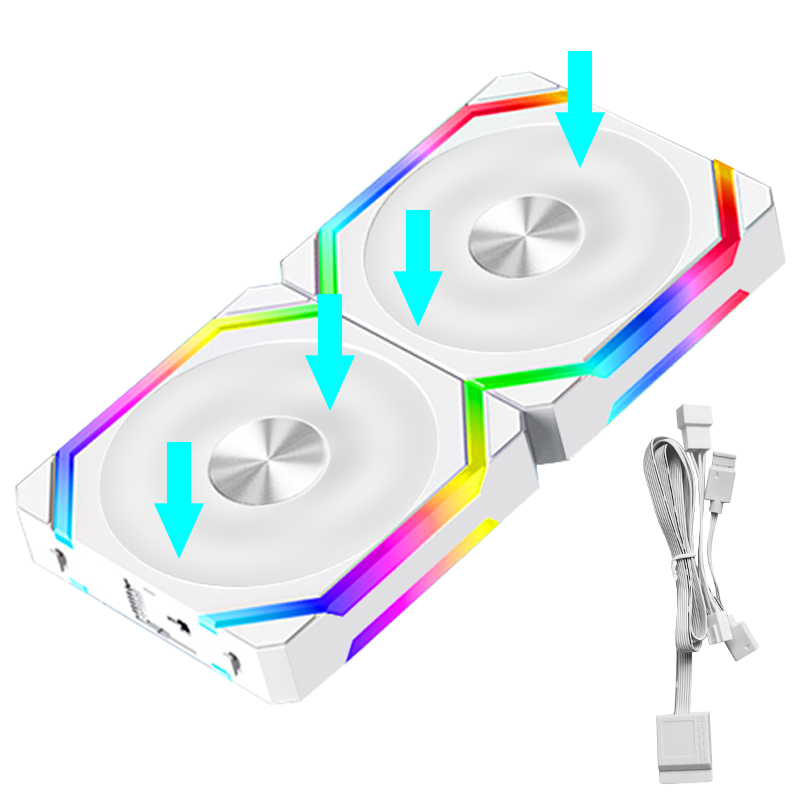 Jumpeak cs120 argb ventilador de refrigeração 240mm modular empilhável emenda pwm silencioso 120mm rgb ventiladores para jogos caso pc cpu refrigerador de água: Verde exército
