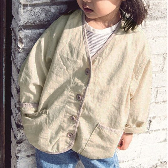 Herfst Koreaanse Kinderen Meisjes Jongens jassen Koreaanse Vintage Casual Kinderen Clothings