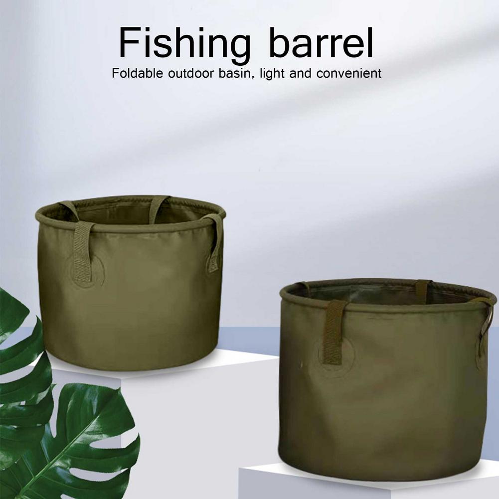 Seau rond pliable Portable, bassin d&#39;eau pliable en PVC seau de pêche étanche voyage en plein air Camping pique-nique stockage d&#39;eau