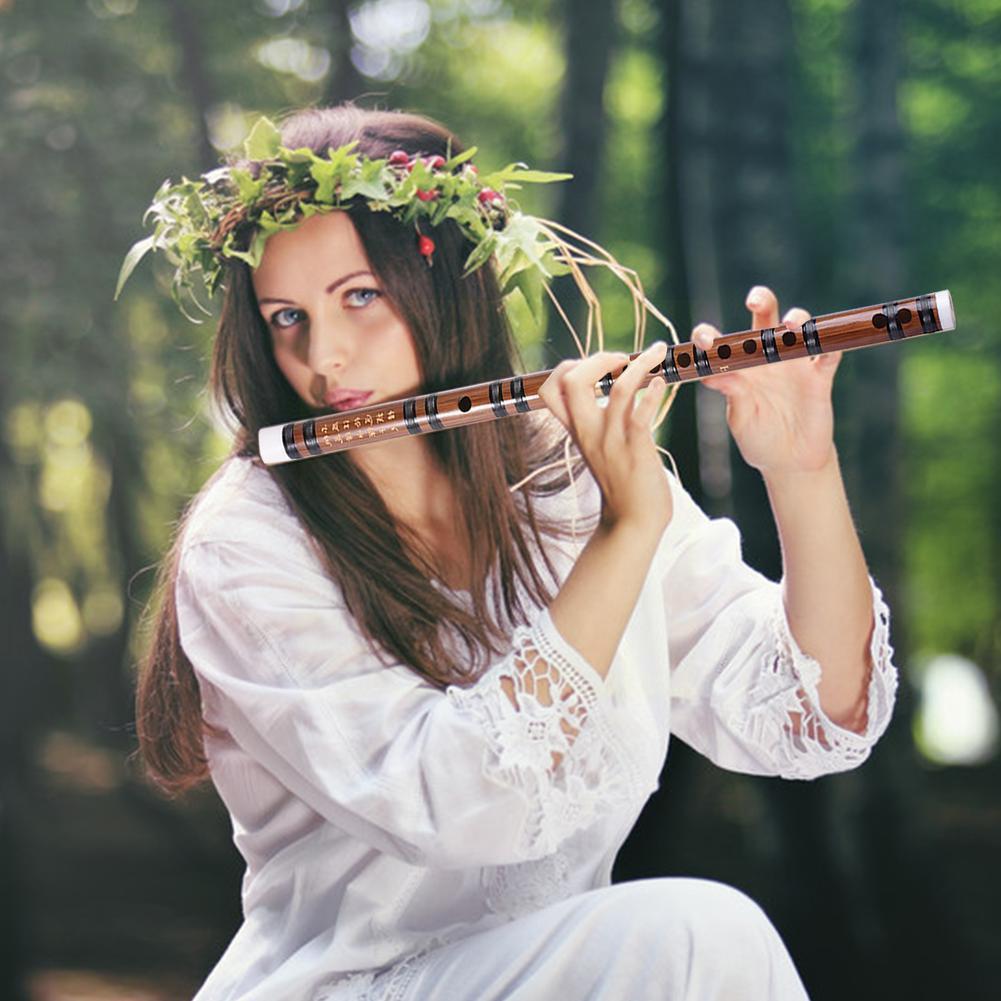 Flute Chinese Traditional Musical Instruments Bamboo Dizi Flute For Beginner C D E F G Transverse Music Su D1n4