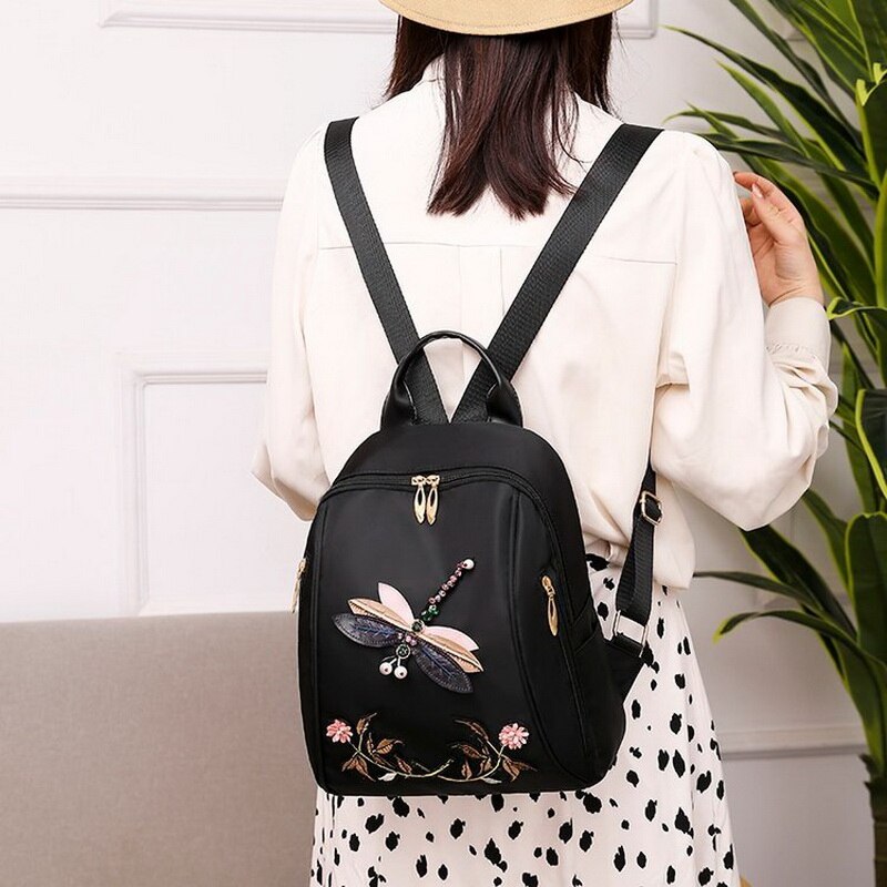 Summer Casual Oxford Women&#39;s Backpack Student Girls School Bag Lady Travel Backpack