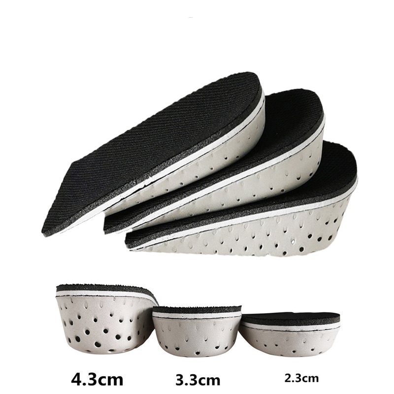 Höer ErhöHenne Einlagen Atmungs Halbe Einlegesohle ErhöHenne Hacke Einfügung Sport Schuhe Pad Kissen unisex 2,3 cm-4,3 cm hoch