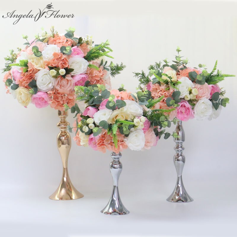 35/40/50cm Artificial flower table centerpiece party wedding backdrop decor road lead flower ball rose hydrangea rose peony leaf