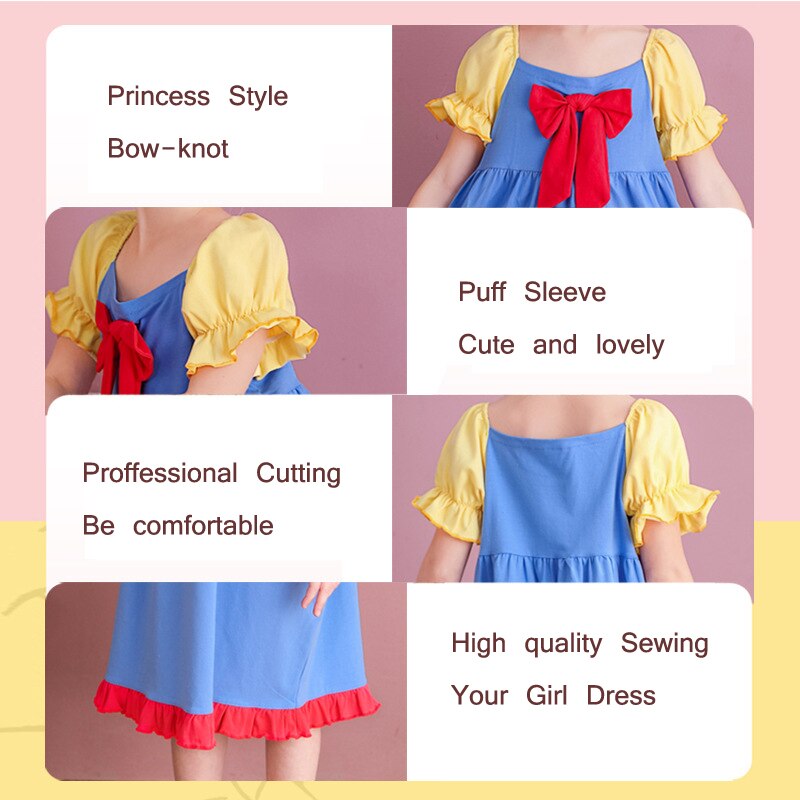 3-12Yrs Meisjes Zomer Jurk Pyjama Nachtkleding Kinderen Baby Katoenen Strik Prinses Jurk Kinderen Homewear Kleding