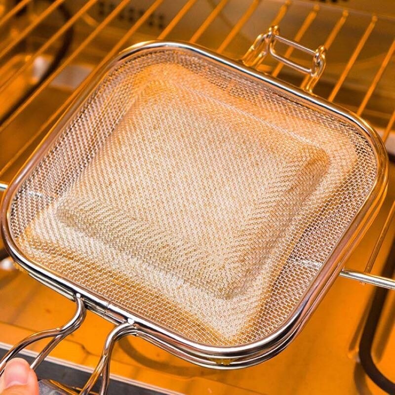 Filet à Sandwich en acier inoxydable, sur la cuisinière, pain, grille-pain/pince à Toast, outils de cuisson, accessoires de cuisine
