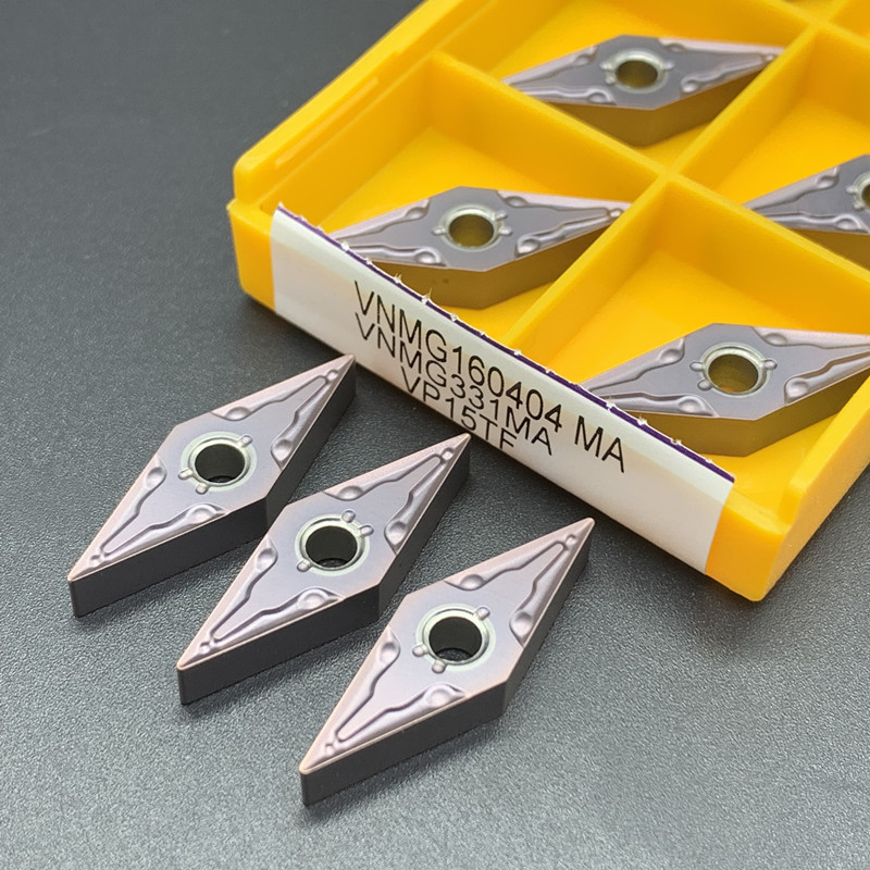 10PCS Carbide insert VNMG160408 VNMG160404 VP15TF/US735 external metal turning tool VNMG 160408 CNC machine turning tool