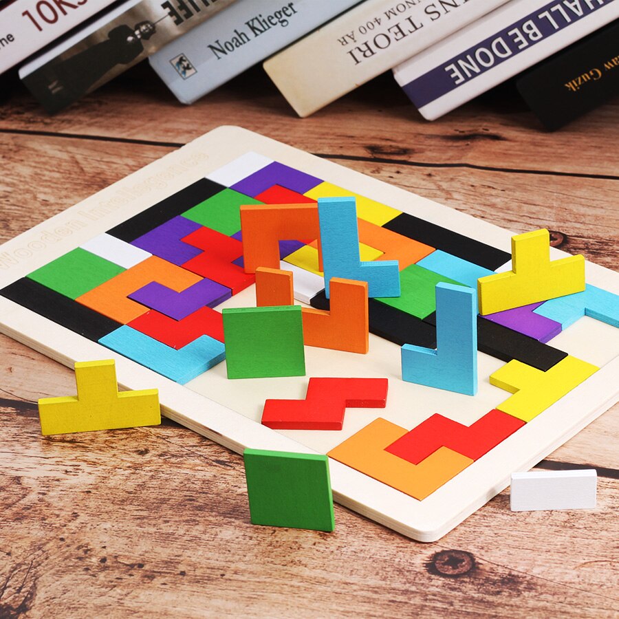 3D Houten Puzzels Puzzel Board Speelgoed Tangram Brain Teaser Kinderen Puzzel Speelgoed Spel Educatief Baby Speelgoed Houten