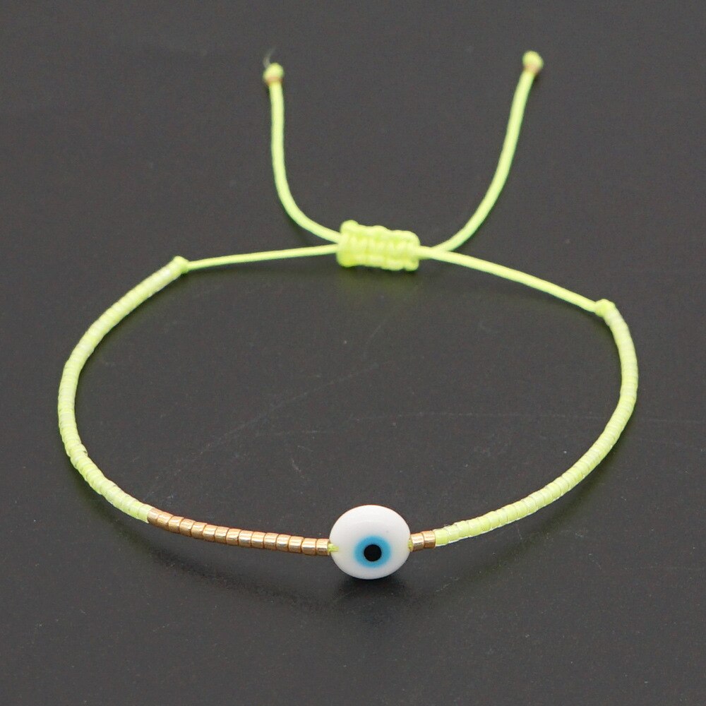 Bransoletka z greckim oczkiem bransoletka z tureckim nazarem String proste bransoletki dla kobiet mężczyzn koraliki Miyuki biżuteria Pulsera mal de ojo: I