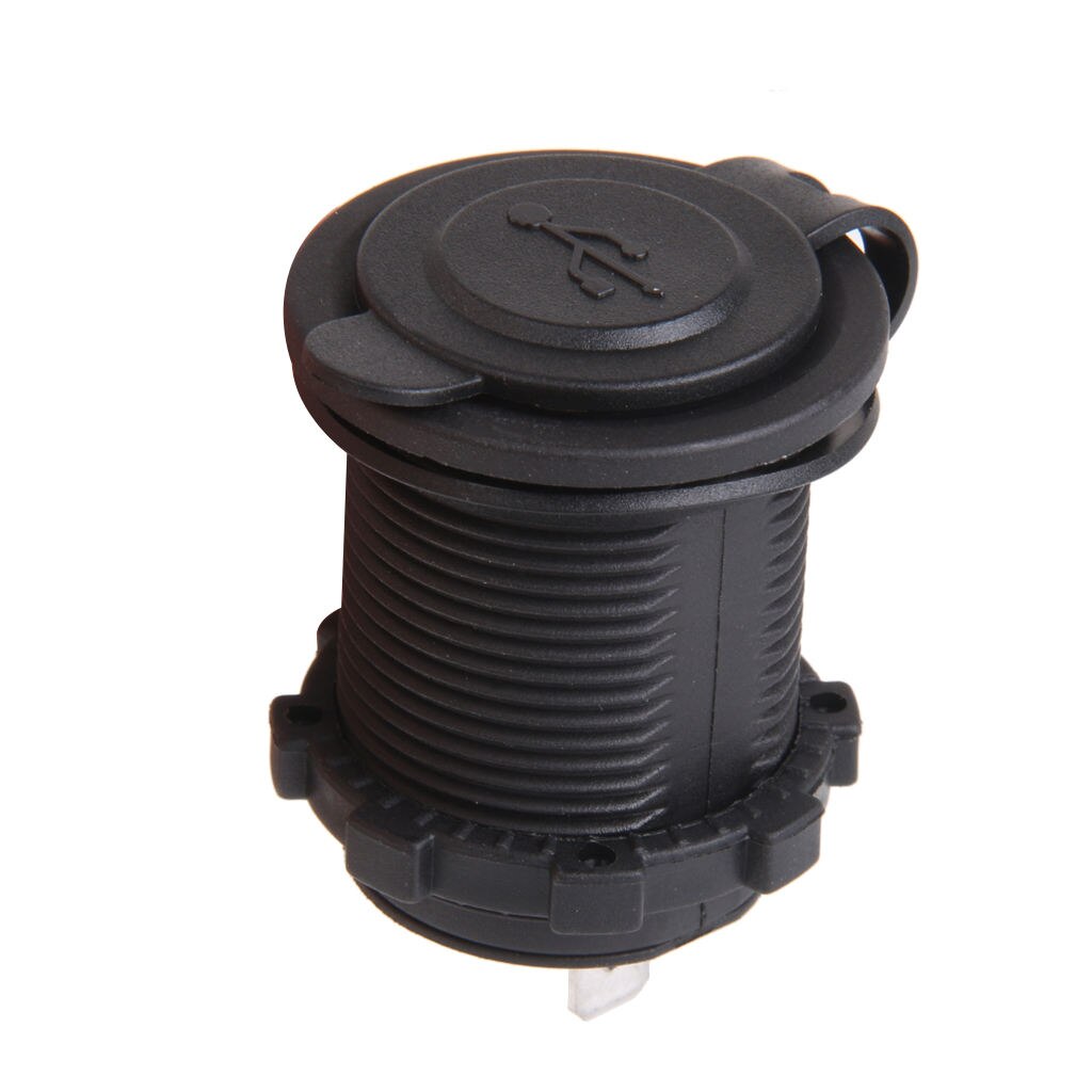 12V-24V Waterproof Motorcycle Boat Car Dual USB Port Charger Socket Outlet