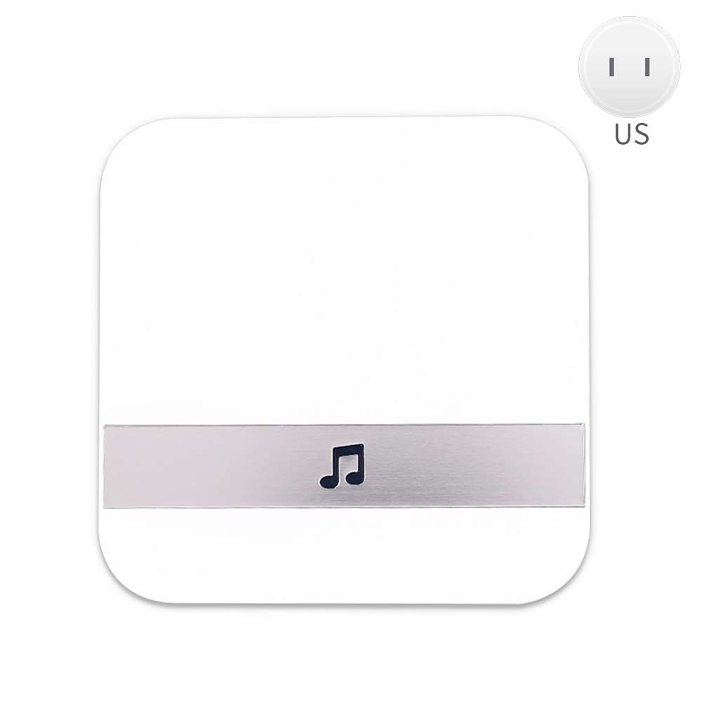 Visual Doorbell Chime Wifi Doorbell Chime Plug-In Chime Universal Black 433.0MHz Waterproof Door Hardware House Office Market: White US