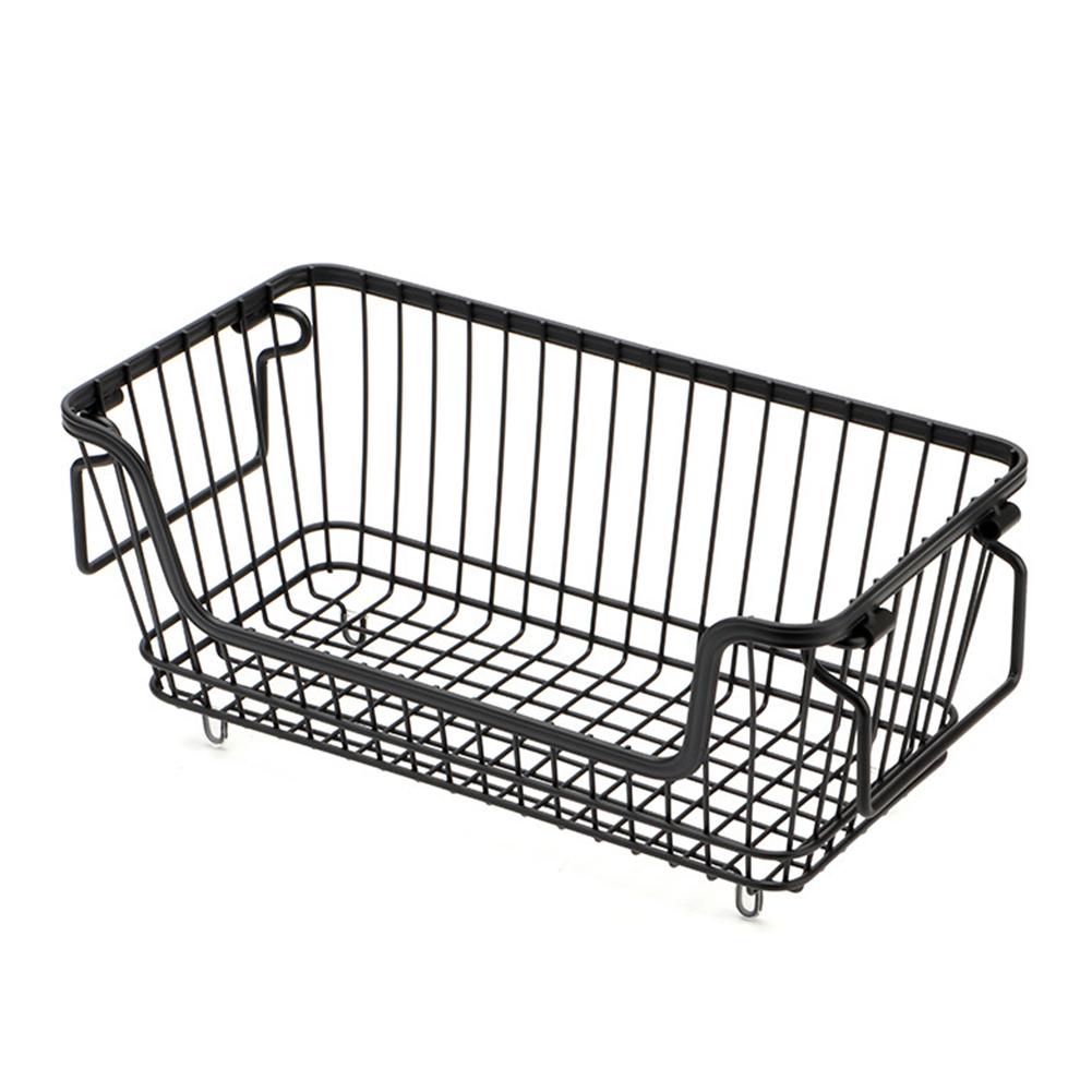 Kitchen Wall Mounted Storage Basket Spice Rack Fruit Drainer Organizer Dish Drying Shelf Container