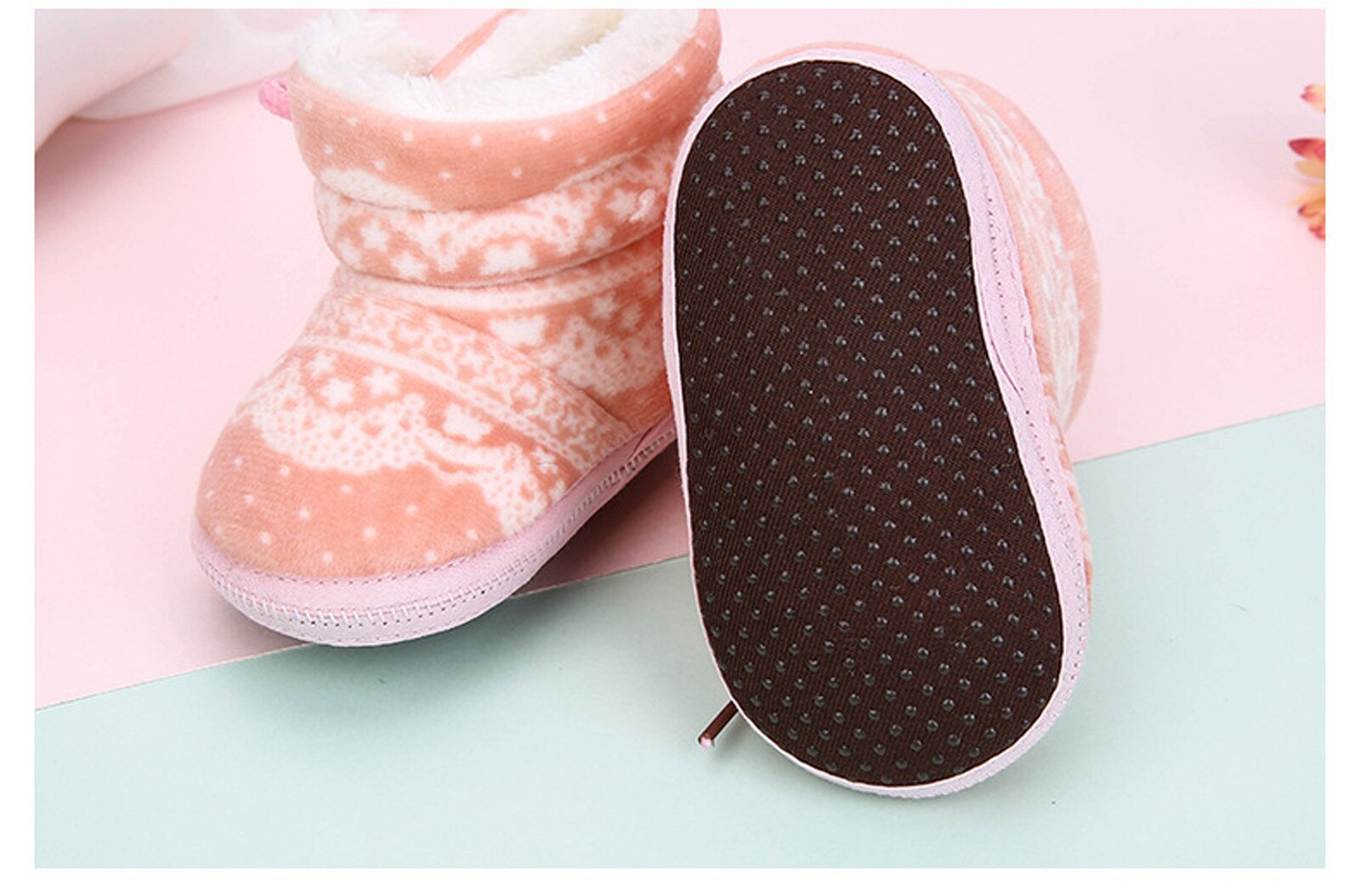 Winter Baby Shoes Newborn Infant Toddler Baby Print Boots Soft Sole Boots Prewalker Warm Shoes Warm Infant Toddler Boot