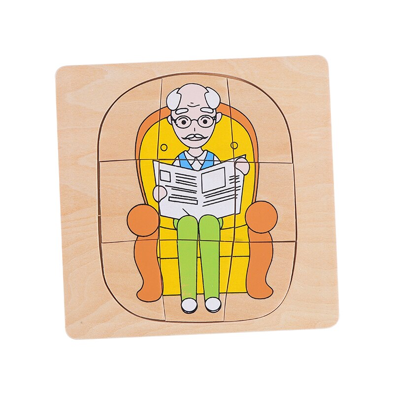 Multi Schichten Holz Puzzle Lebensdauer Zyklus von Mann Frau Frosch Sonnenblume Schmetterling Rätsel für freundlicher Montersial Wissenschaft Materialien