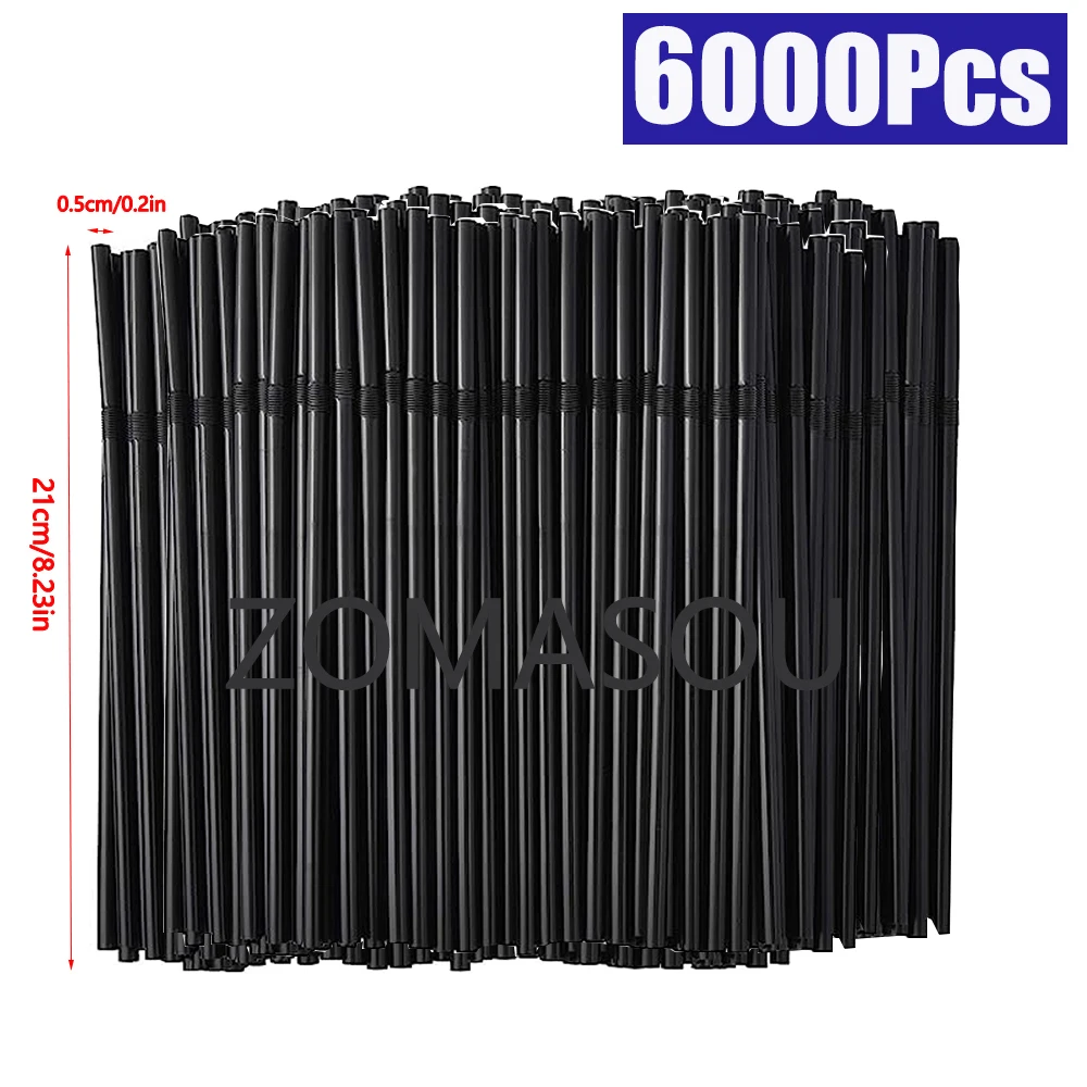 50/3000/6000pc kleurrijke drinkrietjes voor bruiloften, feestjes, melkthee, cocktails, bar, keuken, drankjes, thuis, cola rietje