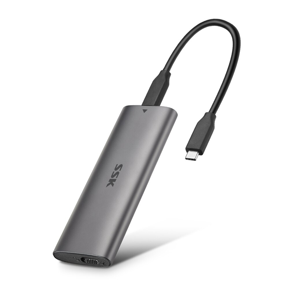 Ferramenta ssk instalação gratuita usb 3.1 para m.2 ngff ssd adaptador de cerco, sata externo baseado m.2 gabinete de disco rígido de estado sólido