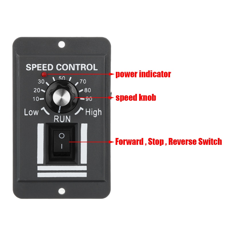 Motor Speed Controller DC 12V 24V 36V 48V 10A PWM Motor Speed Controller Reversible Switch Regulator Forward &amp; Backward
