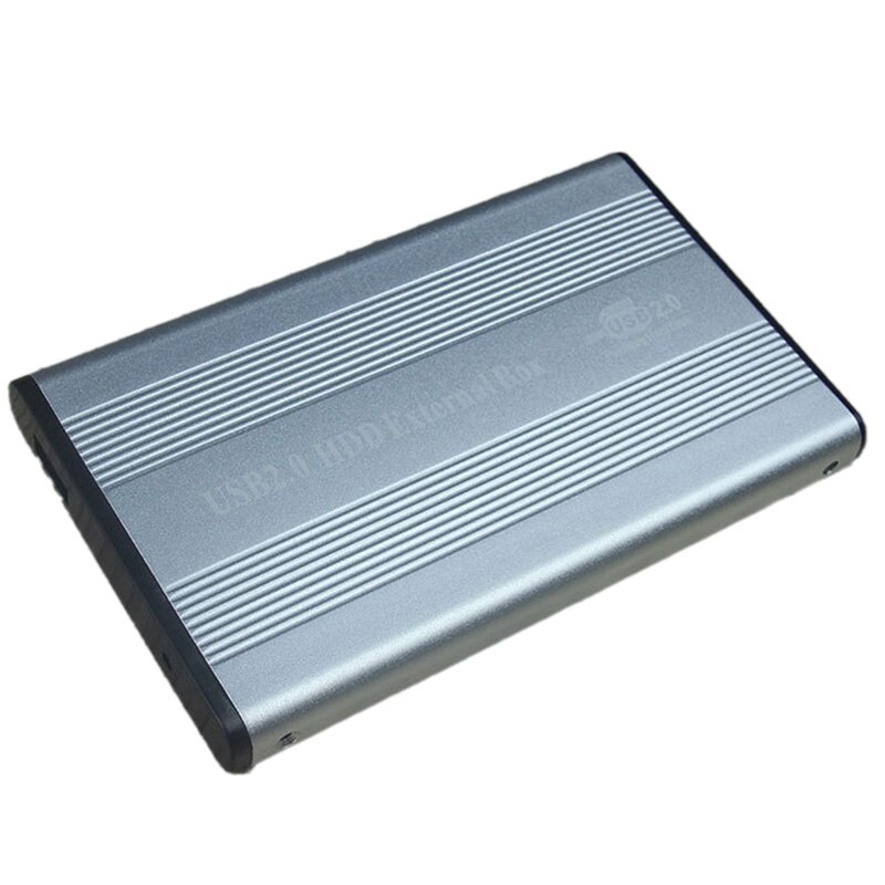 Portable Mobile Hard Disk Box 2.5-Inch Ide Parallel Port High-Speed Hard Disk Box External Storage: Silver