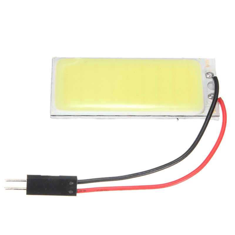 T10 501 W5W BA9S Festoon e Interior 36 LED COB Adapter Panel Light Bulb DC12V Pure White