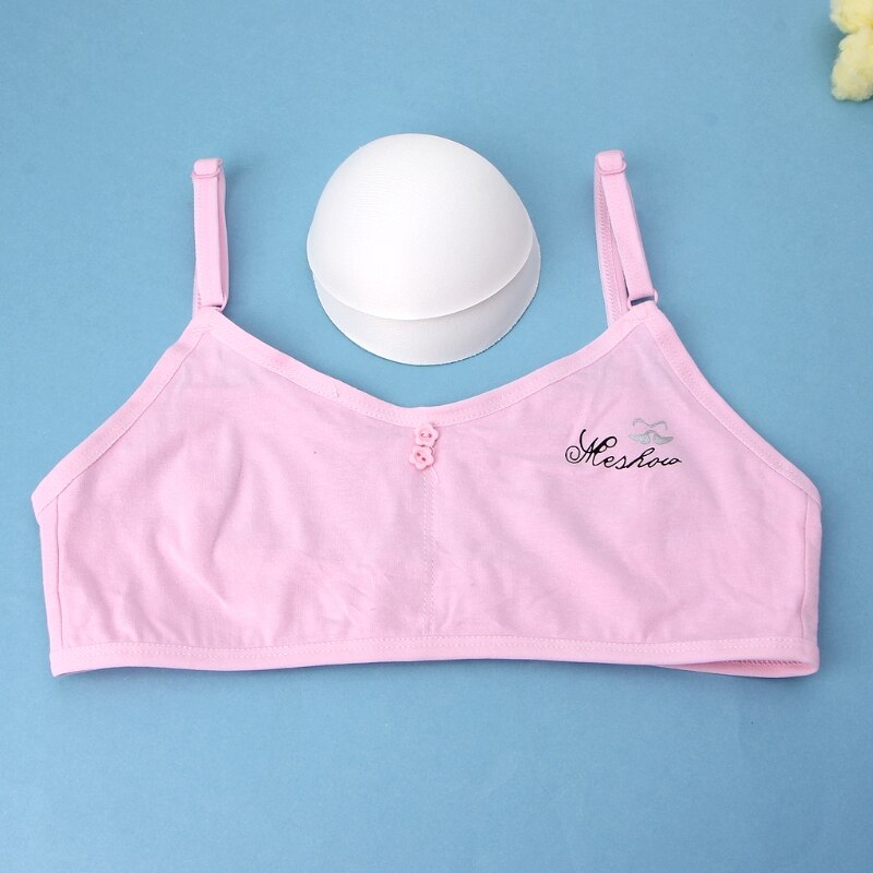 Tienerondergoed katoenen letterprint bh voor jonge meisjes voor yoga sporten hardlopen aangepaste verwijderbare spons pads als trainingsbh