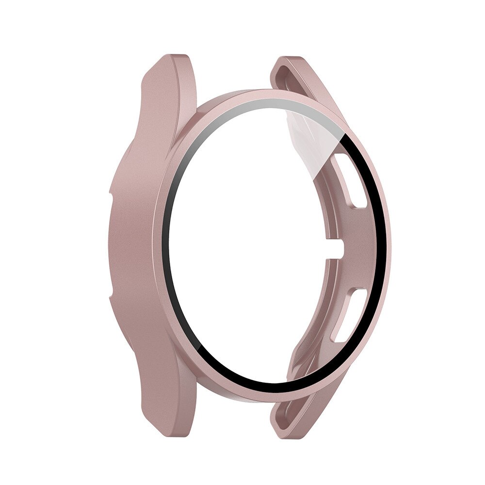 Szkło hartowane etui na komputer do Samsung Galaxy Watch 4 Watch4 40mm 44mm SmartWatch osłona ekranu odporna na wstrząsy osłona ochronna Funda: Rose gold / 40mm