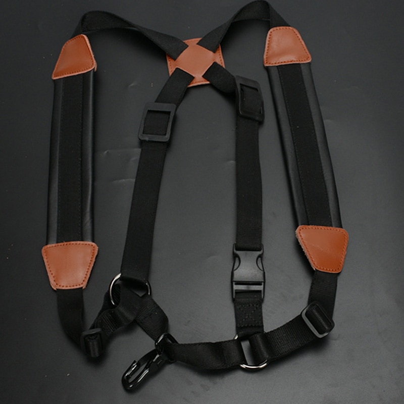 Saxofón ajustable arnés para saxo correa de hombro cinturón para Alto/Tenor/Soprano piezas saxofón Accesorios